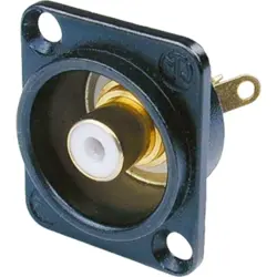 RCA chassis socket, Cincheinbaubuchse, 16 A, löten, NF2D-B-9