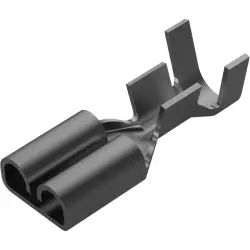 Uninsulated flat plug sleeve, 5.21 x 0.81 mm, 0.82 to 2.08 mm², AWG 18 to 14, brass, tin-plated, 170180-2