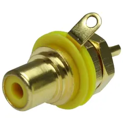 RCA chassis socket, Cincheinbaubuchse, 1 A, löten, NYS367-4