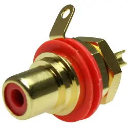 RCA chassis socket, Cincheinbaubuchse, 1 A, löten, NYS367-2
