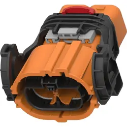 Plug, 2 pole, straight, 1 row, orange, 1-2177053-2