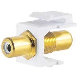 Cinch keystone connector, white, BS08-10065
