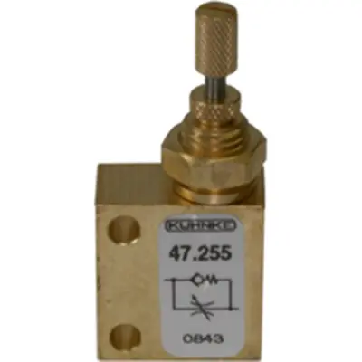Choke check valve, 0-8 bar, 47.255 - 1