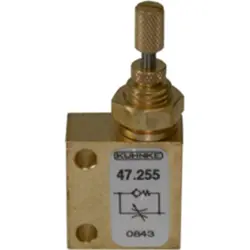 Choke check valve, 0-8 bar, 47.255