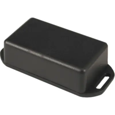 ABS enclosure, (L x W x H) 40 x 40 x 20 mm, black (RAL 9005), IP54, 1551PFLBK - 1