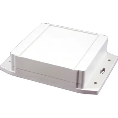 PC enclosure, (L x W x H) 119 x 119 x 37 mm, light gray (RAL 7035), IP68, 1555N2F17GY - 1