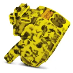 Pick off terminal block, 57 A, 1500 V, 3260154, AGK 10-PTPOWER BK/YE