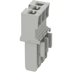 Plug housing, 3 pole, 1.5-2.5 mm², gray for terminal block, 1066560