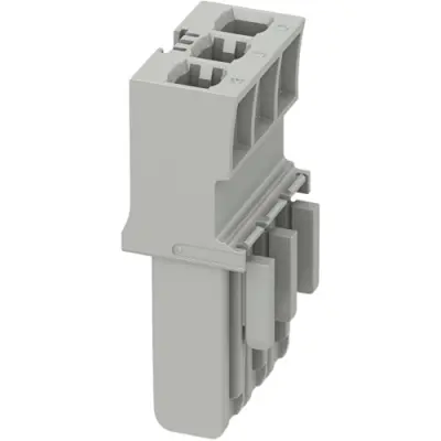 Plug housing, 3 pole, 1.5-2.5 mm², gray for terminal block, 1066560 - 1