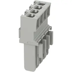 Plug housing, 4 pole, 1.5-2.5 mm², gray for terminal block, 1066561