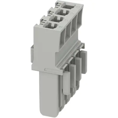 Plug housing, 4 pole, 1.5-2.5 mm², gray for terminal block, 1066561 - 1