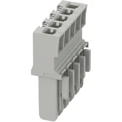 Plug housing, 5 pole, 1.5-2.5 mm², gray for terminal block, 1066562