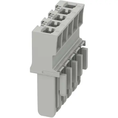 Plug housing, 5 pole, 1.5-2.5 mm², gray for terminal block, 1066562 - 1