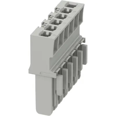 Plug housing, 6 pole, 1.5-2.5 mm², gray for terminal block, 1066563 - 1