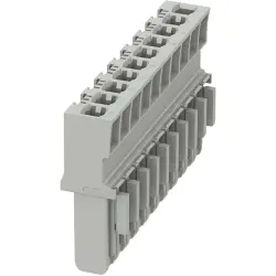 Plug housing, 10 pole, 1.5-2.5 mm², gray for terminal block, 1066565