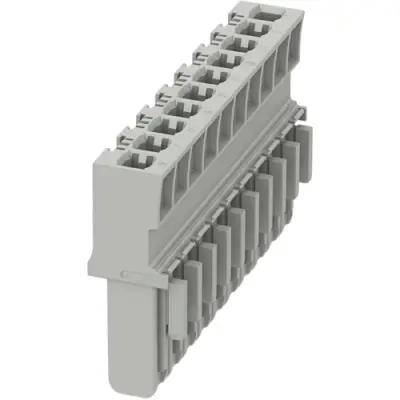 Plug housing, 10 pole, 1.5-2.5 mm², gray for terminal block, 1066565 - 1