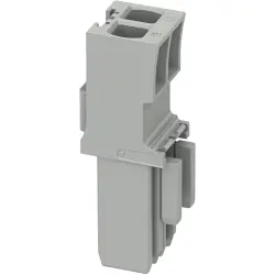 Plug housing, 2 pole, 1.5 mm², gray for terminal block, 3061102