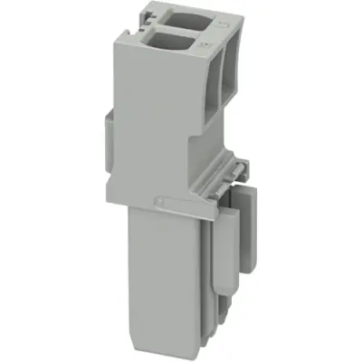 Plug housing, 2 pole, 1.5 mm², gray for terminal block, 3061102 - 1