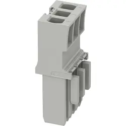 Plug housing, 3 pole, 1.5 mm², gray for terminal block, 3061103