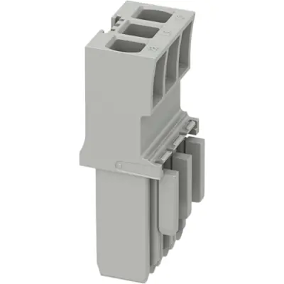 Plug housing, 3 pole, 1.5 mm², gray for terminal block, 3061103 - 1