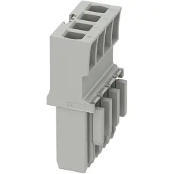 Plug housing, 4 pole, 1.5 mm², gray for terminal block, 3061104