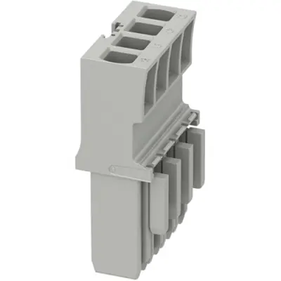 Plug housing, 4 pole, 1.5 mm², gray for terminal block, 3061104 - 1