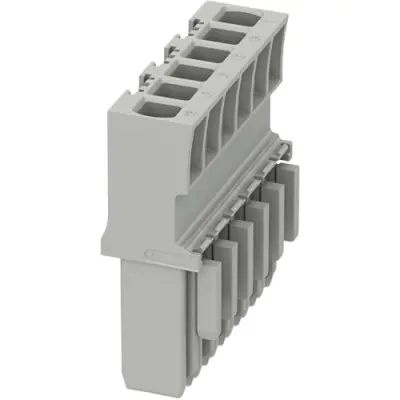Plug housing, 6 pole, 1.5 mm², gray for terminal block, 3061106 - 1