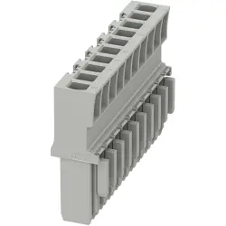 Plug housing, 10 pole, 1.5 mm², gray for terminal block, 3061110