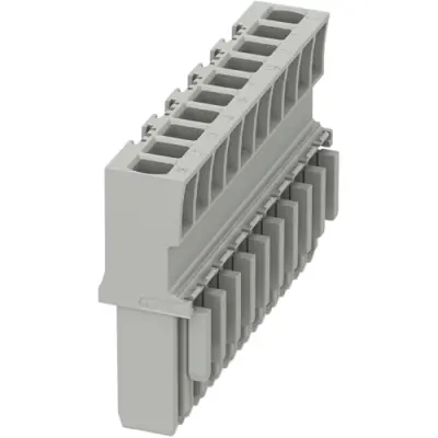 Plug housing, 10 pole, 1.5 mm², gray for terminal block, 3061110 - 1
