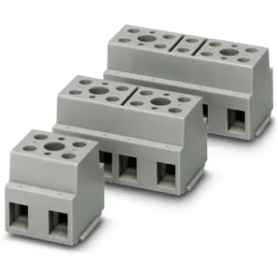 Device terminal, screw connection, 0.5-16 mm², 3 pole, 57 A, 8 kV, gray, 2716716 - 1