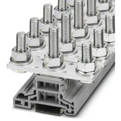 High current connector, bolt connection, 6.0-120 mm², 2 pole, 269 A, 8 kV, gray, 3049563 - 1