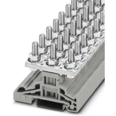 High current connector, bolt connection, 2.5-35 mm², 2 pole, 125 A, 8 kV, gray, 3049547 - 1