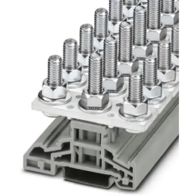 High current connector, bolt connection, 2.5-50 mm², 2 pole, 150 A, 8 kV, gray, 3049550 - 1