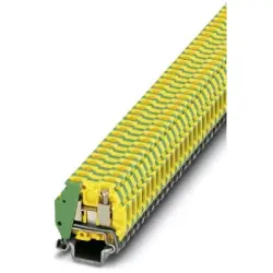 Protective conductor terminal, screw connection, 0.14-1.5 mm², 2 pole, 4 kV, yellow/green, 3100318