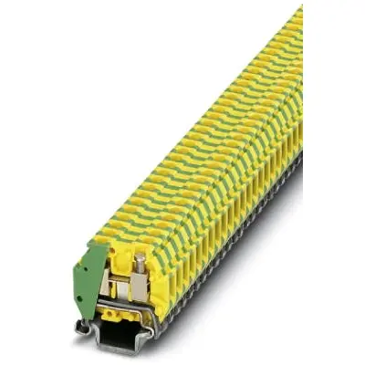 Protective conductor terminal, screw connection, 0.14-1.5 mm², 2 pole, 4 kV, yellow/green, 3100318 - 1
