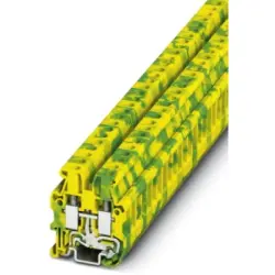 Protective conductor terminal, screw connection, 0.2-6.0 mm², 2 pole, 6 kV, yellow/green, 3248037