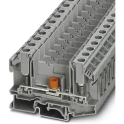 Disconnect terminal, bolt connection, 0.1-6.0 mm², 2 pole, 41 A, 8 kV, gray, 3001269
