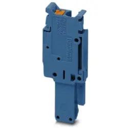 Plug, push-in connection, 0.14-4.0 mm², 1 pole, 24 A, 6 kV, blue, 3211272