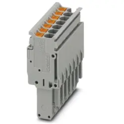 Plug, push-in connection, 0.14-4.0 mm², 7 pole, 24 A, 6 kV, gray, 3211286