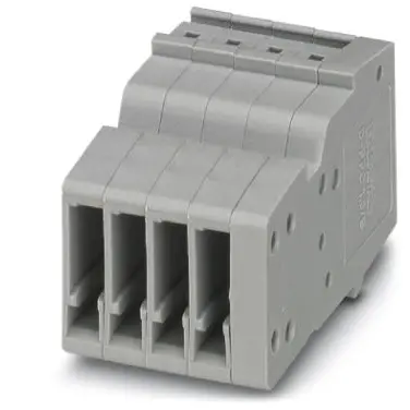 COMBI jack, push-in connection, 0.14-1.5 mm², 4 pole, 17.5 A, 6 kV, gray, 3213409 - 1