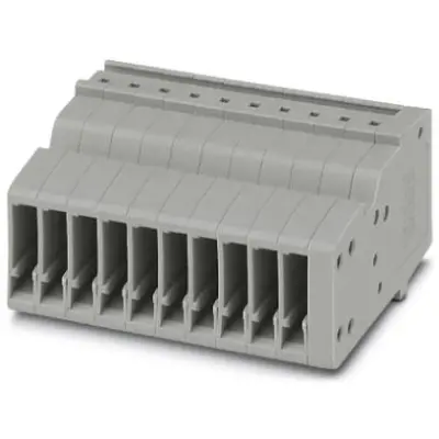 COMBI jack, push-in connection, 0.14-1.5 mm², 10 pole, 17.5 A, 6 kV, gray, 3213467 - 1
