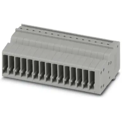 COMBI jack, push-in connection, 0.14-1.5 mm², 15 pole, 17.5 A, 6 kV, gray, 3213519 - 1