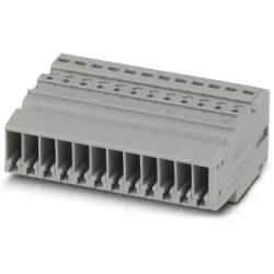 COMBI jack, push-in connection, 0.14-4.0 mm², 12 pole, 24 A, 6 kV, gray, 3000666