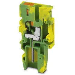 COMBI jack, push-in connection, 0.14-4.0 mm², 1 pole, 24 A, 6 kV, yellow/green, 3000655