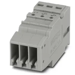 COMBI jack, push-in connection, 0.14-4.0 mm², 3 pole, 24 A, 6 kV, gray, 3000657