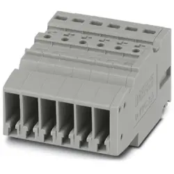 COMBI jack, push-in connection, 0.14-4.0 mm², 6 pole, 24 A, 6 kV, gray, 3000660