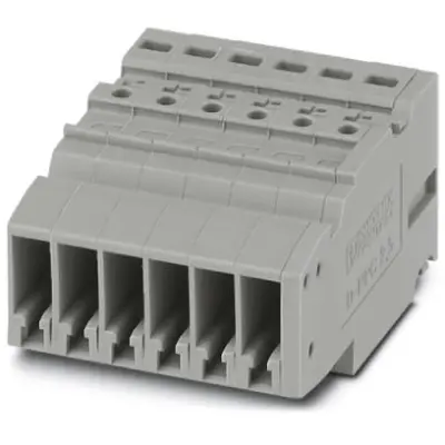 COMBI jack, push-in connection, 0.14-4.0 mm², 6 pole, 24 A, 6 kV, gray, 3000660 - 1
