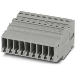 COMBI jack, push-in connection, 0.14-4.0 mm², 9 pole, 24 A, 6 kV, gray, 3000663