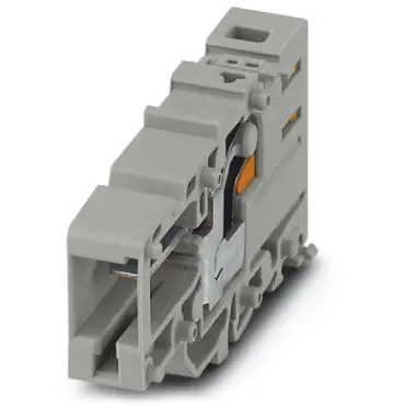COMBI jack, push-in connection, 0.5-10 mm², 1 pole, 41 A, 8 kV, gray, 3000690 - 1
