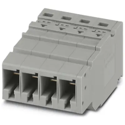 COMBI jack, push-in connection, 0.5-10 mm², 4 pole, 41 A, 8 kV, gray, 3000695 - 1